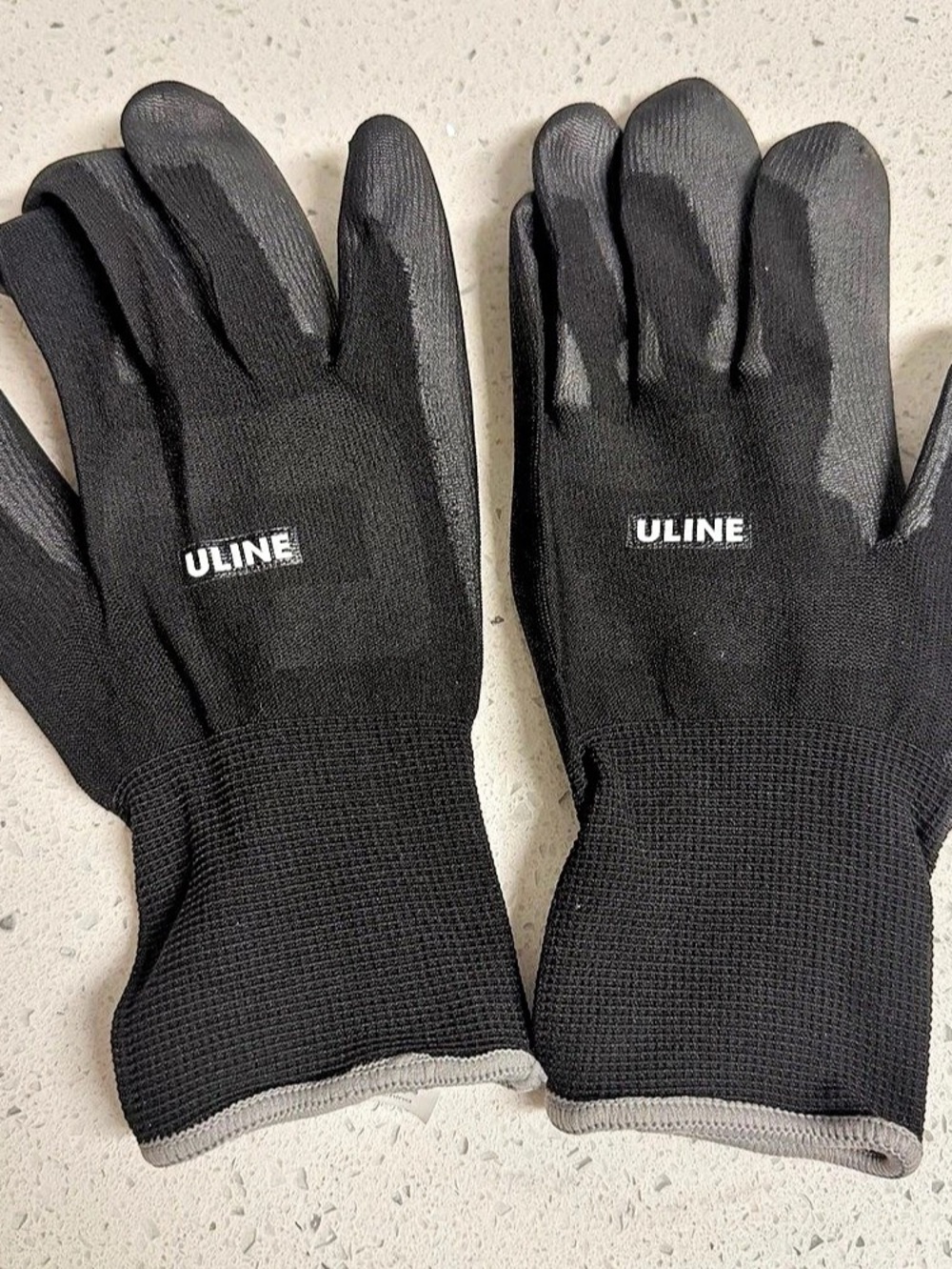 ULINE Polyurethane Coated Gloves XL Black